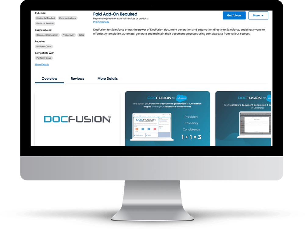 Generate documents from, Salesforce with DocFusion's Salesforce document automation and generation integration