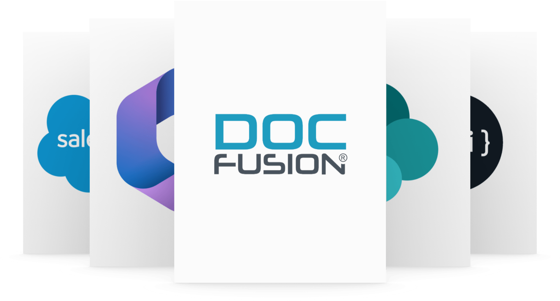 DocFusion logo together with the logos of the software it integrates with